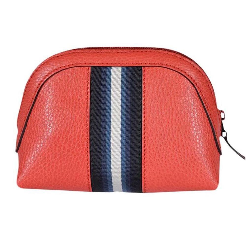 Authentic Gucci Leather Cosmetic Bag Coral Red